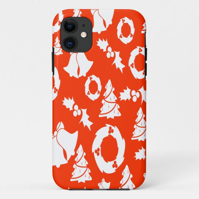 Coques Case-Mate iPhone carte arrière - plan de fond noël (Dos)