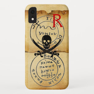 COQUE Case-Mate POUR iPhone CARTE AU TRÉSOR DE PIRATES ANTIQUES , CRÂNE ET ÉPÉ