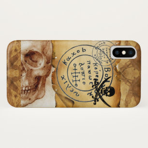 COQUE Case-Mate POUR iPhone CARTE AU TRÉSOR DES PIRATES ANTIQUES ,CRÂNE ET ÉPÉ