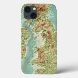 Etui iPhone Case-Mate Carte bathyorographique britannique