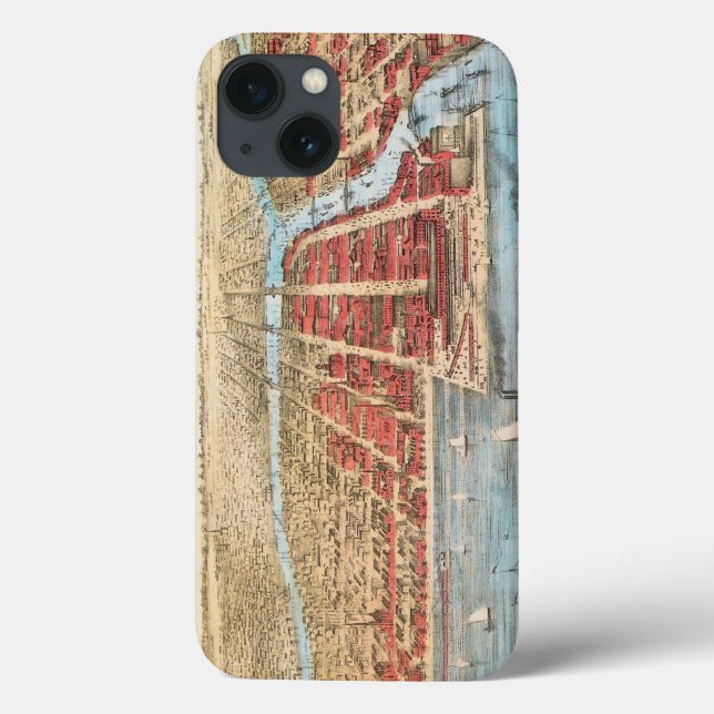 Coques Case-Mate iPhone CARTE : CHICAGO, c1857 (Verso)
