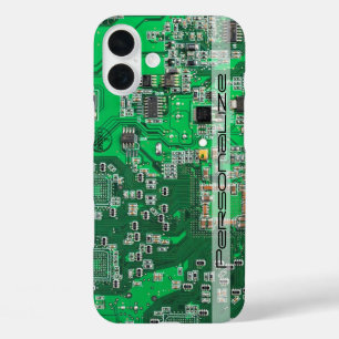 Coque Pour iPhone 16 Plus Carte circuit imprimé circuit vert PCB