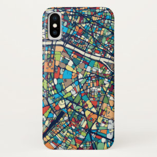 Case-Mate iPhone Case Carte colorée de Paris France