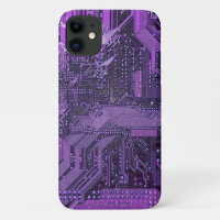 Carte Cyber Circuit Purple Tech Art Electronique