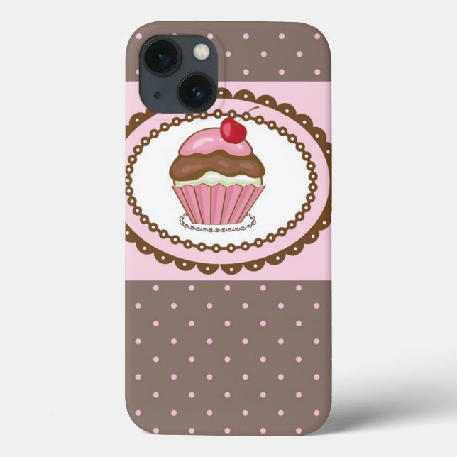 Coques Case-Mate iPhone Carte d'anniversaire avec cupcake (Verso)