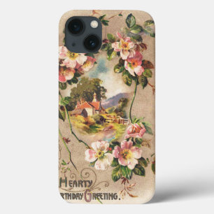 iPhone 13 Case Carte d'anniversaire vintage