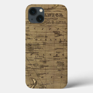Etui iPhone 13 Carte d'atlas couleur de main d'Oceanica