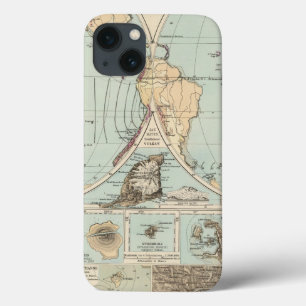 Etui iPhone 13 Carte d'atlas de DES Erdinnern de Thatigkeit