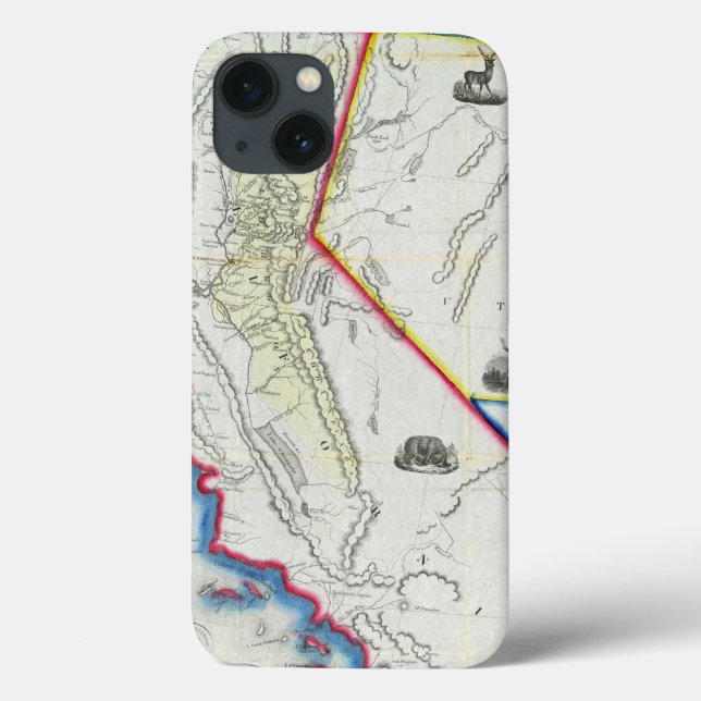 Coques Case-Mate iPhone Carte de Californie (Verso)