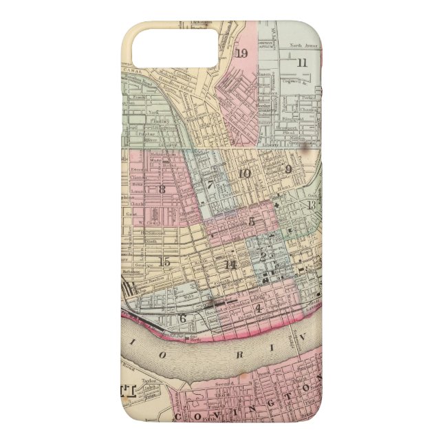 Coques Case-Mate iPhone Carte de Cincinnati par Mitchell (Dos)