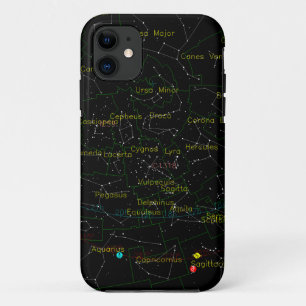 Coque iPhone 11 Carte de constellations du ciel