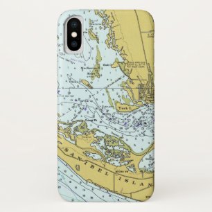 Case-Mate iPhone Case Carte de cru de la Floride d'île de Sanibel