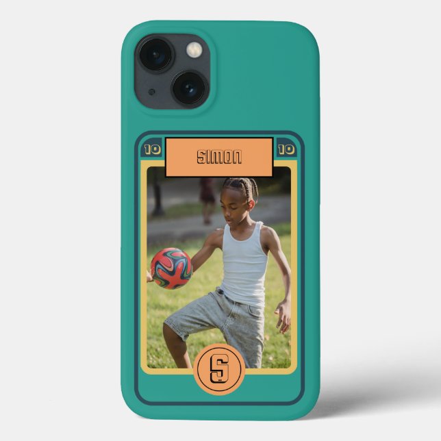 Coques Case-Mate iPhone Carte de football rétro inspirée (Verso)