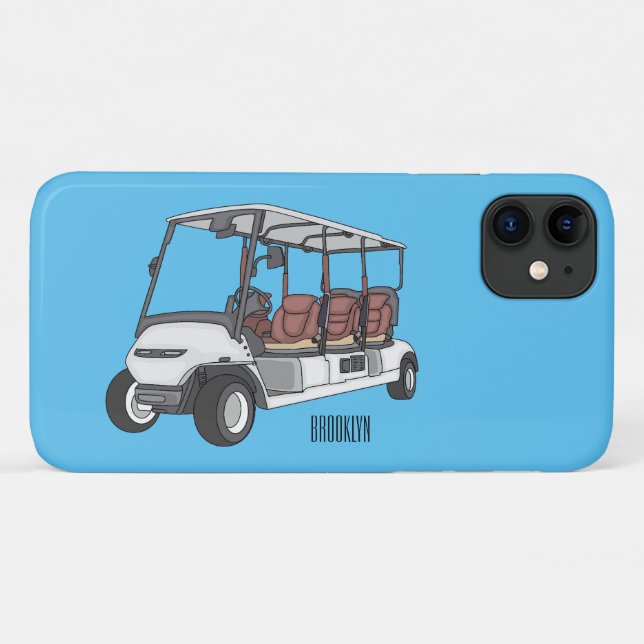 Coques Case-Mate iPhone Carte de golf / dessin animé en voiturette de golf (Dos (Horizontal))