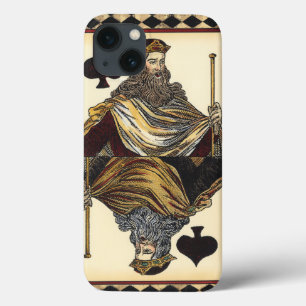 Etui iPhone 13 Carte de jeu King of Spades par Vision Studio