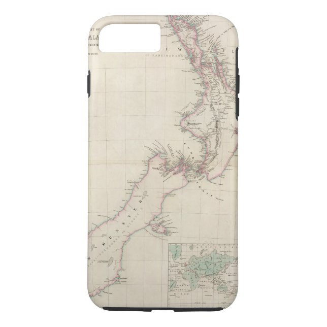 Coques Case-Mate iPhone Carte de la colonie de la Nouvelle Zélande (Dos)