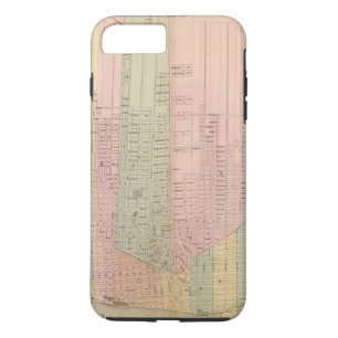 Coque iPhone 8 Plus/7 Plus Carte de la ville de Detroit