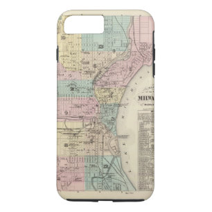 Etui iPhone Case-Mate Carte de la ville de Milwaukee, Milwaukee Co
