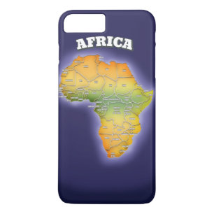Coque iPhone 7 Plus Carte de l'afrique