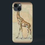 Case-Mate iPhone Case Carte de l'Afrique et une girafe<br><div class="desc">Cette oeuvre d'art plaira à tout voyageur et amoureux des animaux du monde entier. L'arrière - plan représente la carte de l'Afrique et il y a une photo d'une girafe au-dessus. Dans cette image,  les bordures en font une pièce d'art décorative parfaite.</div>