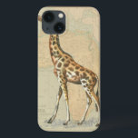 Coque Case-Mate iPhone Carte de l'Afrique et une girafe<br><div class="desc">Cette oeuvre d'art plaira à tout voyageur et amoureux des animaux du monde entier. L'arrière - plan représente la carte de l'Afrique et il y a une photo d'une girafe au-dessus. Dans cette image,  les bordures en font une pièce d'art décorative parfaite.</div>