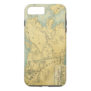 Coque iPhone 7 Plus Carte de l'Alaska