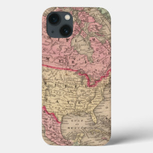 Etui iPhone 13 Carte de l'Amérique du Nord par Mitchell
