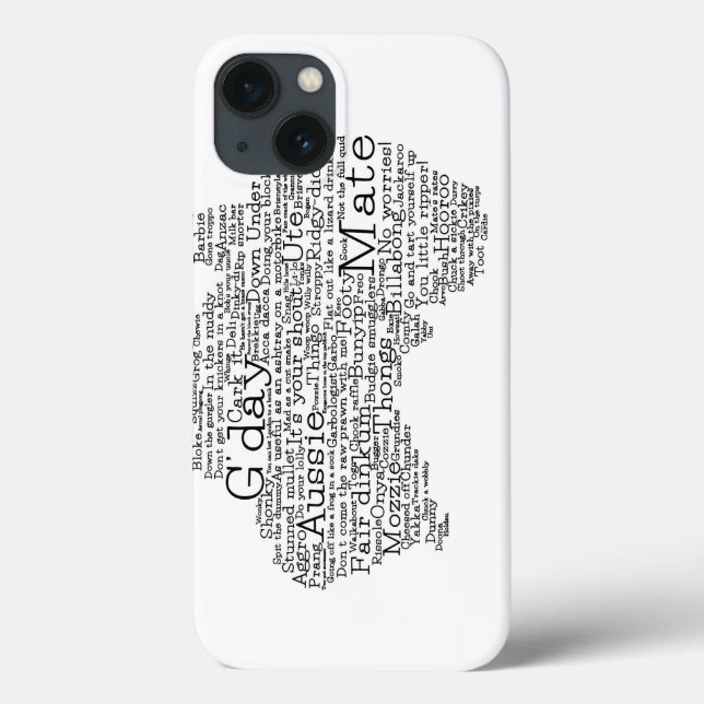 Coques Case-Mate iPhone Carte de l'argot australien (Verso)