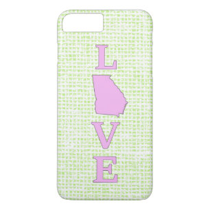 Coque iPhone 7 Plus Carte de l'État de Géorgie LOVE