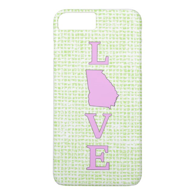 Coques Case-Mate iPhone Carte de l'État de Géorgie LOVE (Dos)