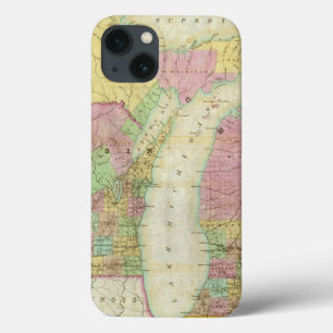 Coques Pour iPhone Carte de l'état du Michigan