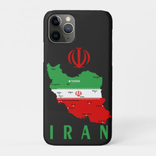 Case-Mate iPhone Case Carte de l'Iran avec drapeau et emblème