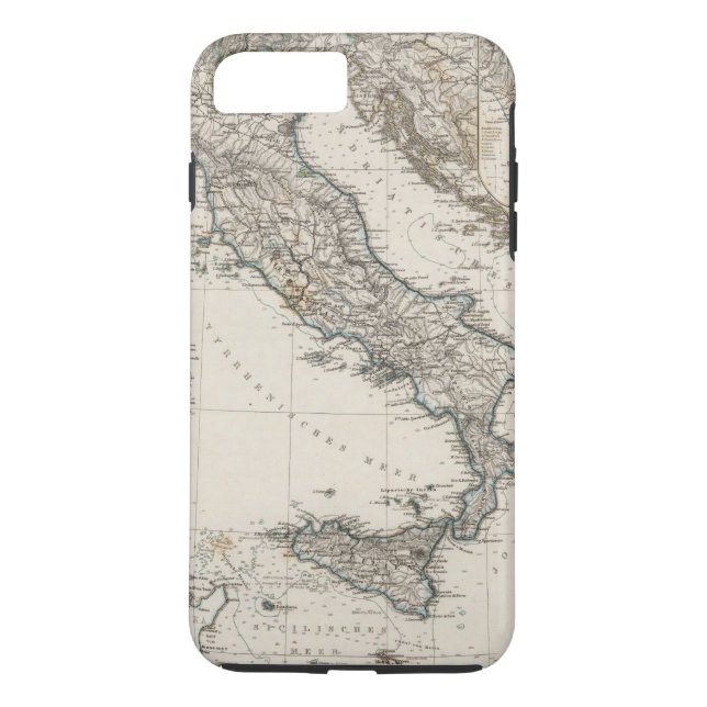 Coques Case-Mate iPhone Carte de l'Italie par Stieler (Dos)