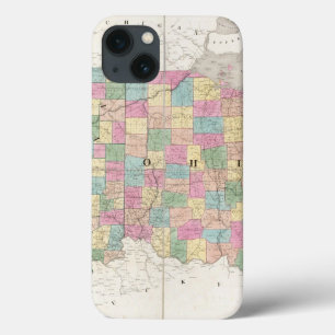 Coques Pour iPhone Carte de l'Ohio et de l'Indiana