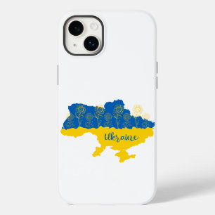 Coque Case-Mate iPhone Carte de l'Ukraine avec tournesol et drapeau ukrai