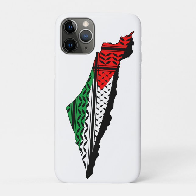 Coques Case-Mate iPhone Carte de Palestine avec drapeau et Motif Keffiyeg (Dos)