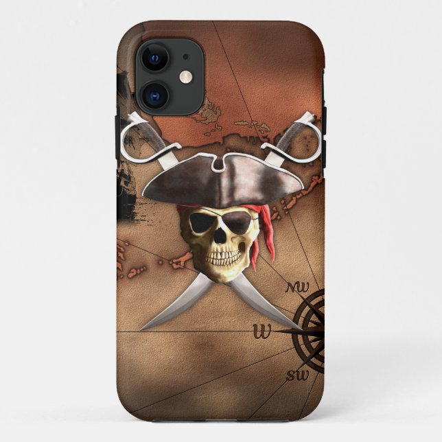 Coques Case-Mate iPhone Carte de pirate (Dos)