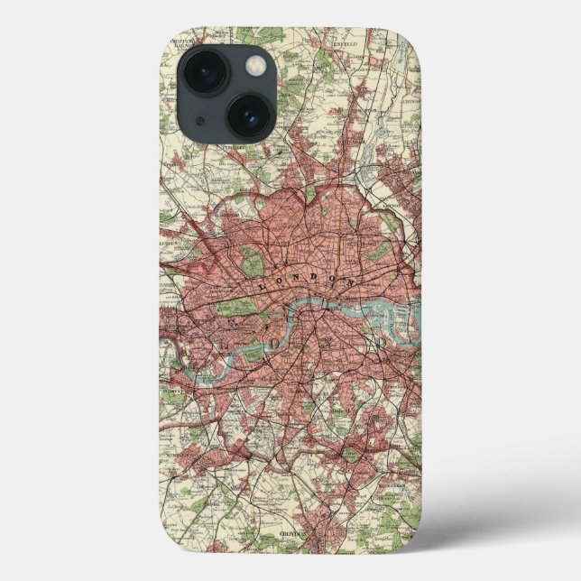 Coques Case-Mate iPhone Carte de région de Londres (Verso)