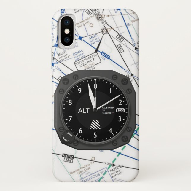 Coques Case-Mate iPhone Carte de section altimétrique d'avion (Dos)
