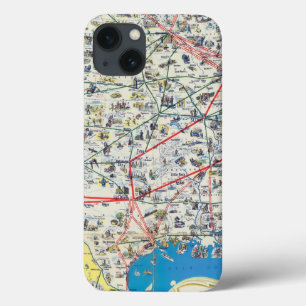 Etui iPhone 13 Carte de système d'American Airlines