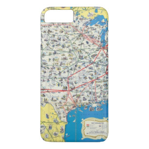 Coque iPhone 7 Plus Carte de système d'American Airlines