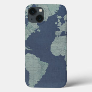 Etui iPhone Case-Mate Carte de toile bleue du monde