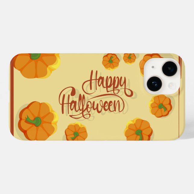 Coques Case-Mate iPhone Carte de vœux encadrée Bonne typographie Halloween (Verso (horizontal))