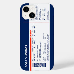 Coque Case-Mate iPhone Carte d'embarquement - Bleu & Rouge