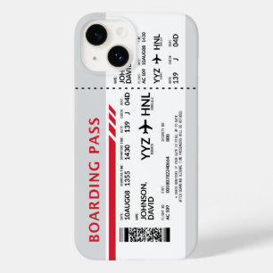Coque Case-Mate iPhone Carte d'embarquement - Gris