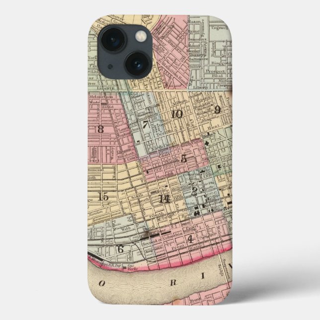 Coques Case-Mate iPhone Carte des Cincinnati par Mitchell (Verso)