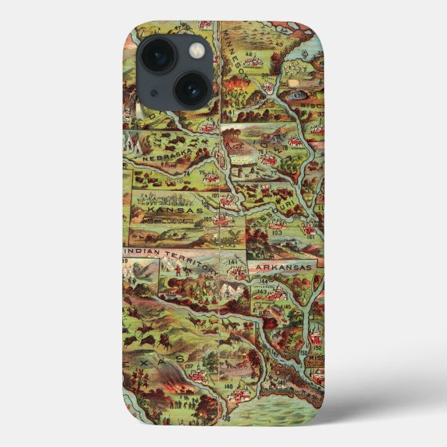 Coques Case-Mate iPhone Carte des enfants des États-Unis (Verso)