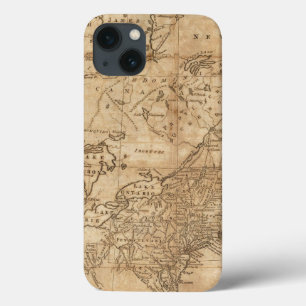 iPhone 13 Coque Carte des États du nord et du milieu 2