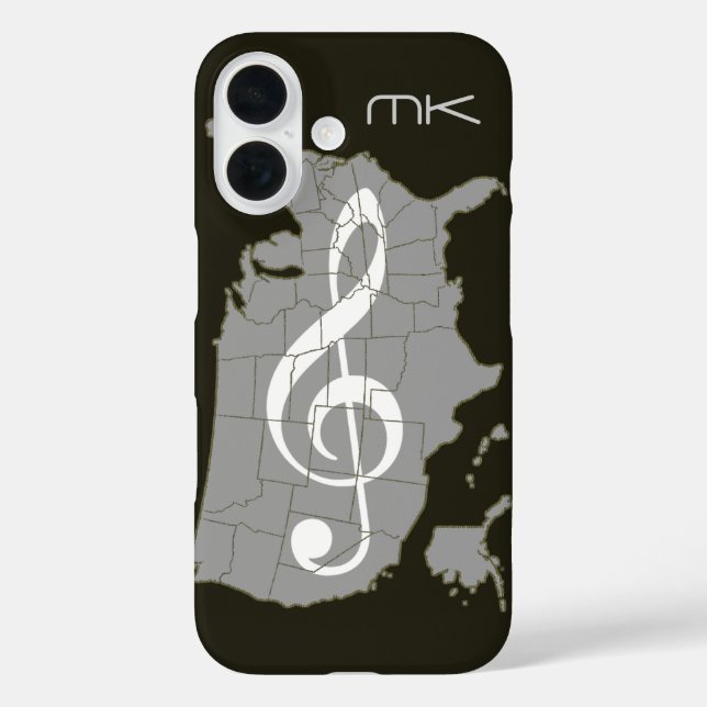 Coques Case-Mate iPhone Carte des États-Unis avec clé à trois (Verso)
