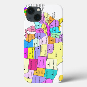 Case-Mate iPhone Case Carte des États-Unis couverte
